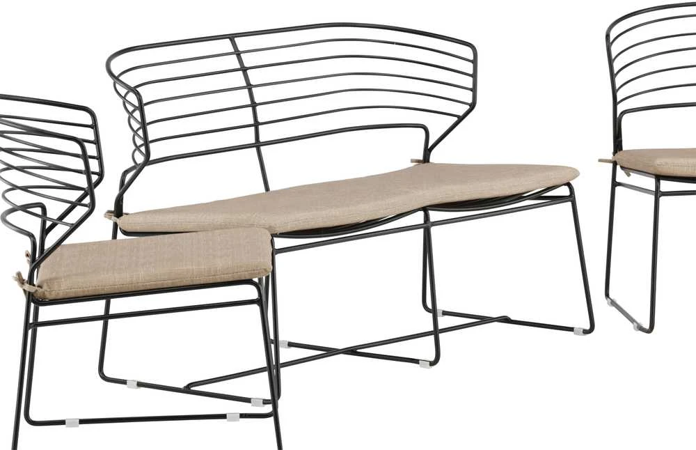 Venture Design Poilsio komplektas, Milano, 66x76x59 cm, Juoda