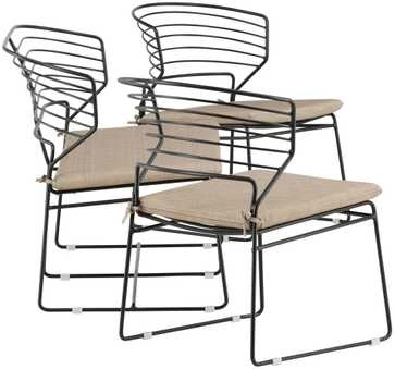 Venture Design Poilsio komplektas, Milano, 66x76x59 cm, Juoda