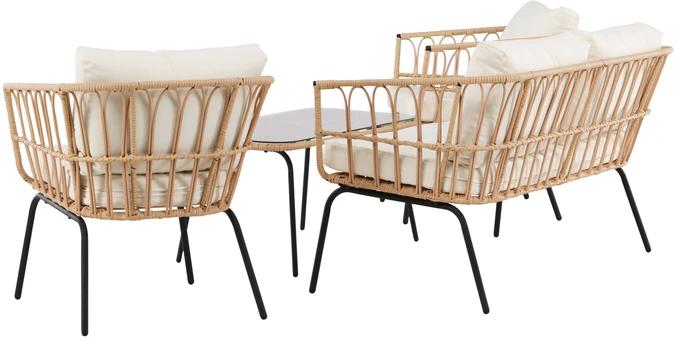 Venture Design Poilsio komplektas, rotangas, juodas