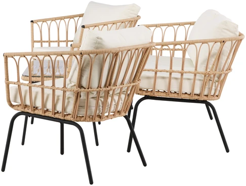 Venture Design Poilsio komplektas, rotangas, juodas