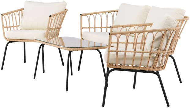 Venture Design Poilsio komplektas, rotangas, juodas