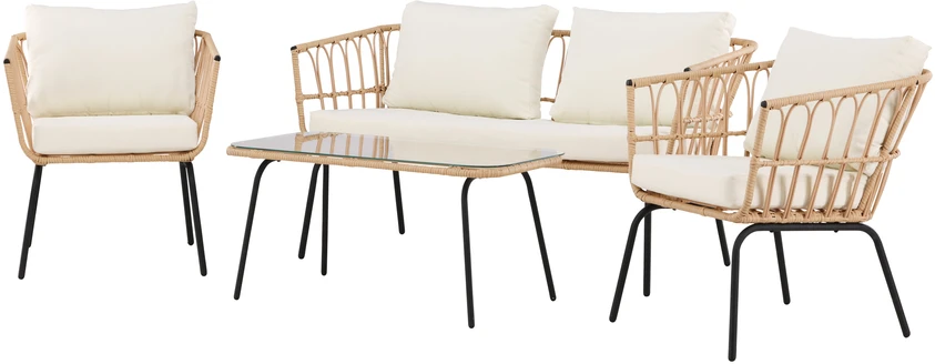 Venture Design Poilsio komplektas, rotangas, juodas