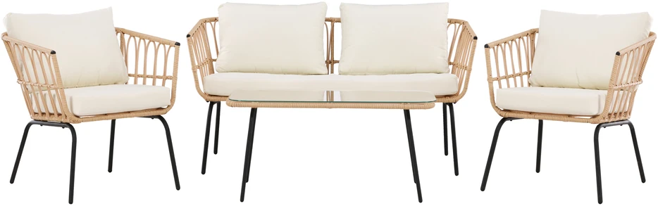 Venture Design Poilsio komplektas, rotangas, juodas