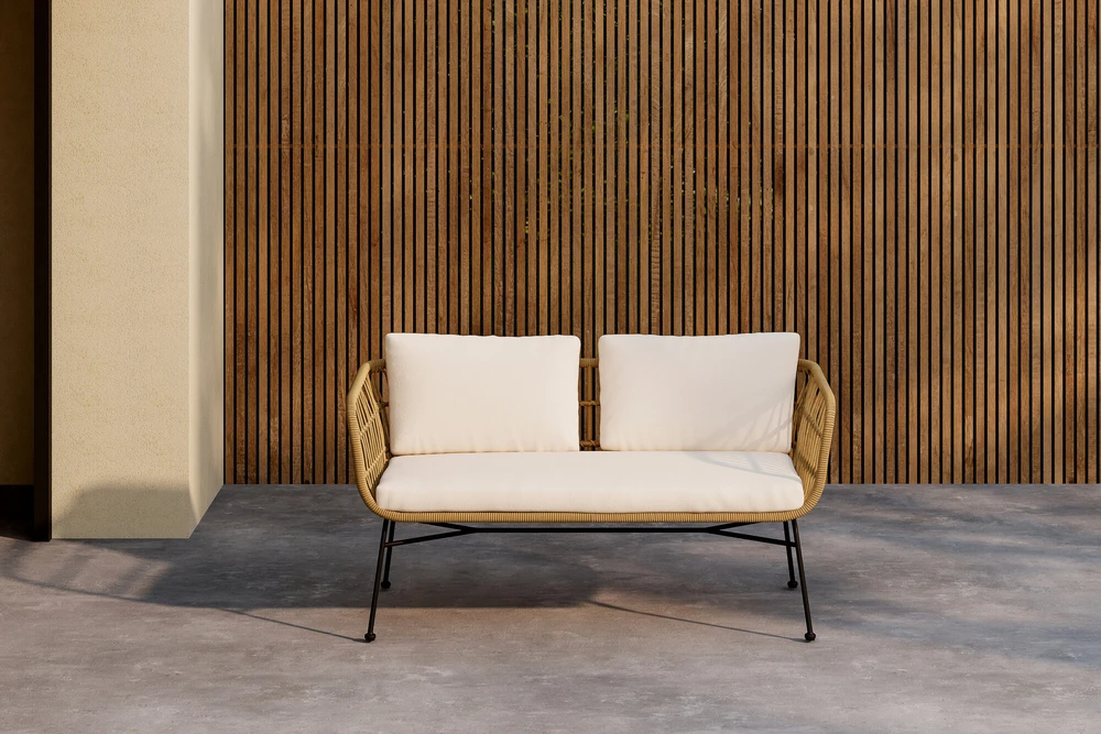 Venture Design Poilsio sofa Isola rotangas juoda smėlio spalvos
