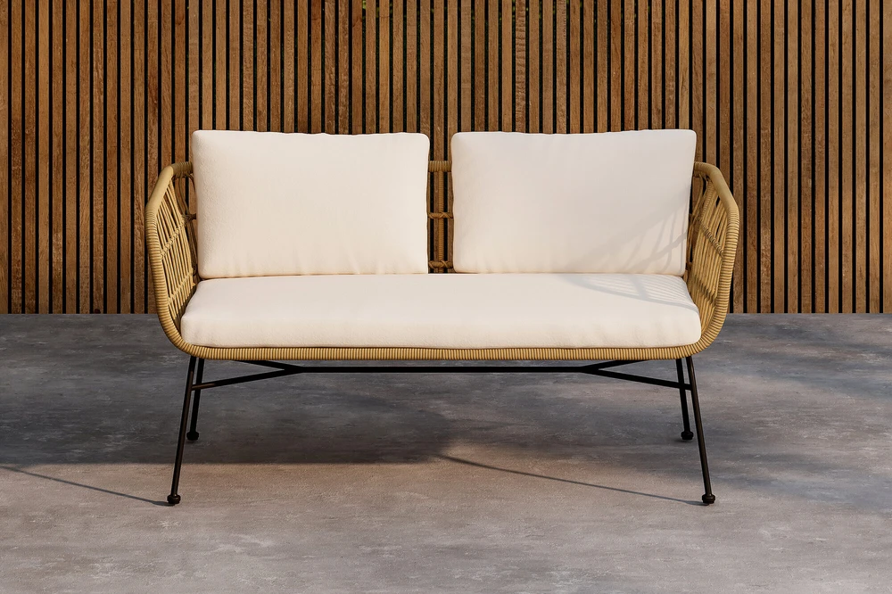 Venture Design Poilsio sofa Isola rotangas juoda smėlio spalvos