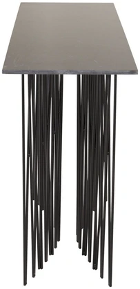 Venture Design Priešais stalas, akmuo, 74x130x37 cm, juodas