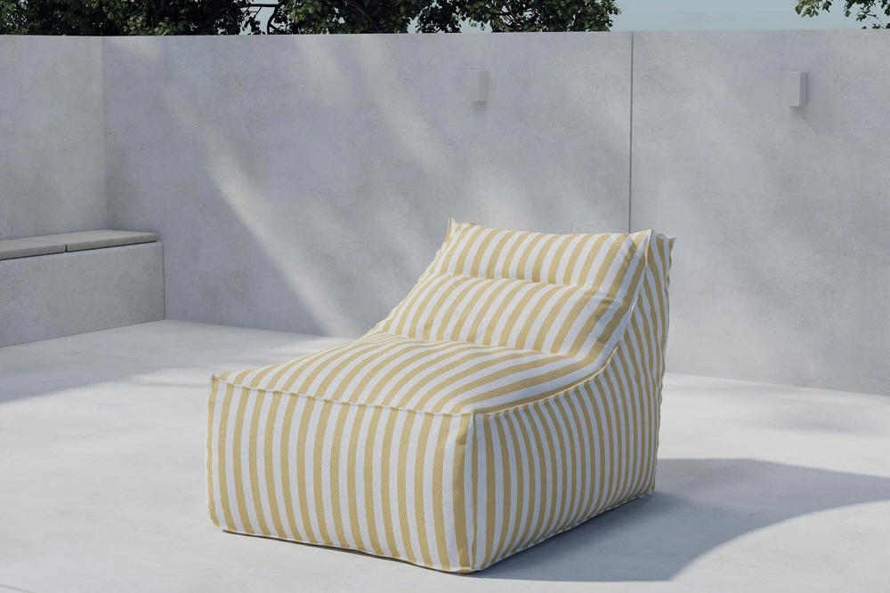 Venture Design Pufas 118x94x83 cm Geltona, audinys