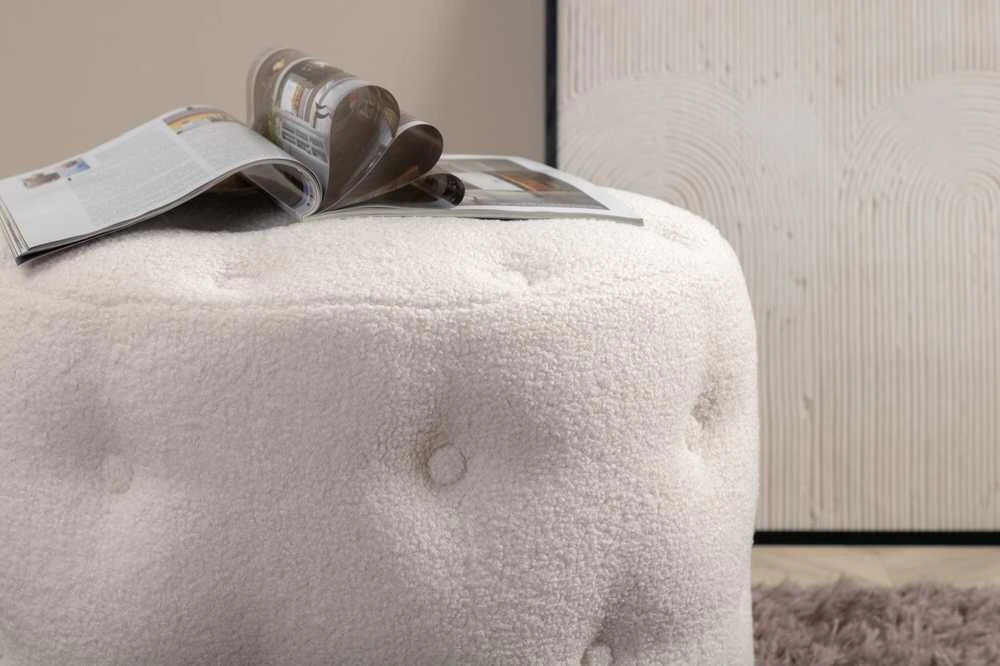 Venture Design Pufas, Benjaminas, 44x55 cm, Balta
