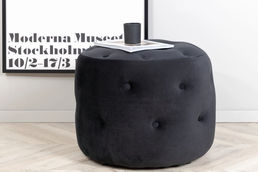 Venture Design Pufas, Benjaminas, 55x44 cm, Juodas
