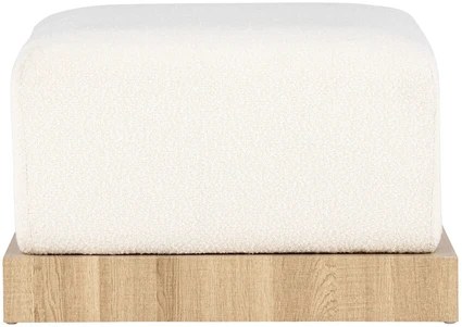 Venture Design Pufas, Ivy, 100x70x45 cm, Balta