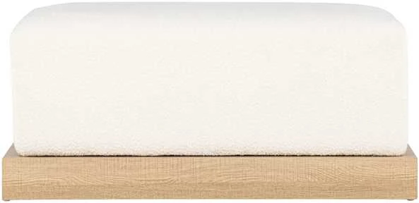 Venture Design Pufas, Ivy, 100x70x45 cm, Balta