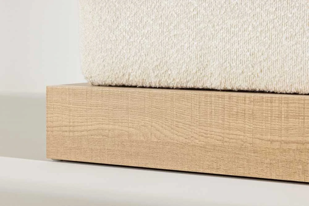 Venture Design Pufas, Ivy, 100x70x45 cm, Balta