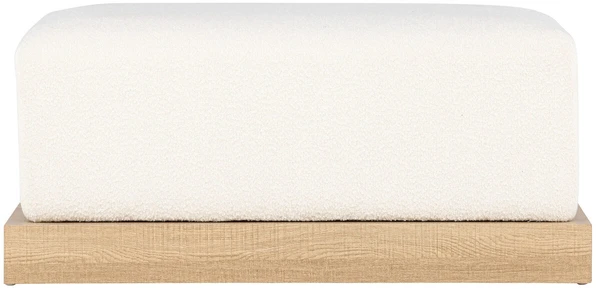 Venture Design Pufas, Ivy, 100x70x45 cm, Balta