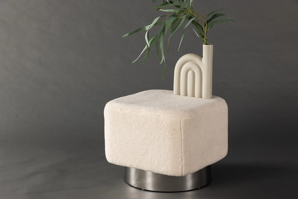 Venture Design Pufas, Newton, 45x38 cm, Balta