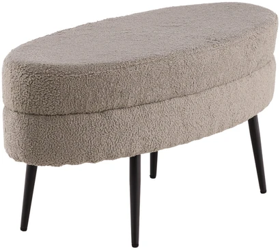 Venture Design Pufas, Otto, 100x40x41 cm, Pilkšva-pilka