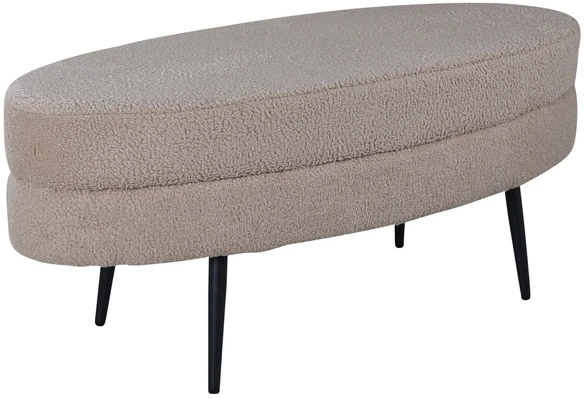 Venture Design Pufas, Otto, 100x40x41 cm, Bėžis