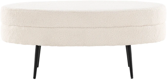 Venture Design Pufas, Otto, 100x40x41 cm, Juoda/Balta