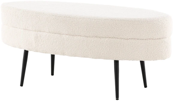 Venture Design Pufas, Otto, 100x40x41 cm, Juoda/Balta