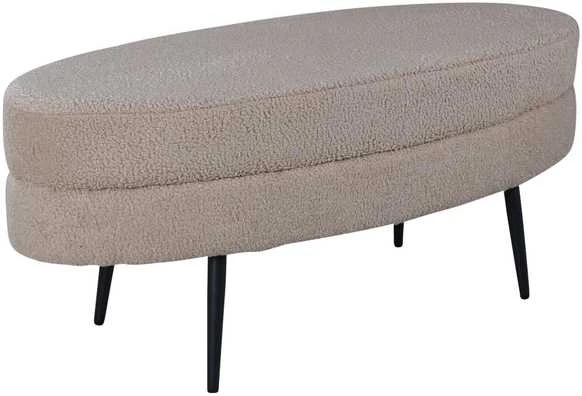 Venture Design Pufas, Otto, 100x40x41 cm, Bežis