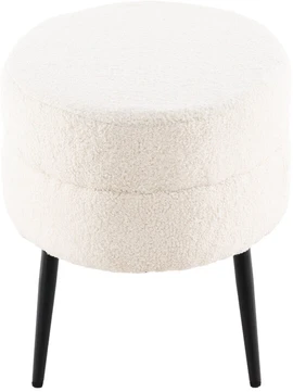 Venture Design Pufas, Otto, 100x40x41 cm, Juoda/Balta