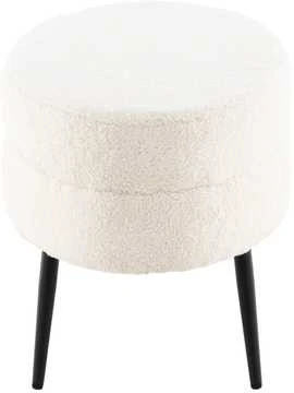 Venture Design Pufas, Otto, 100x40x41 cm, Juoda/Balta