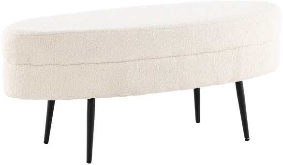 Venture Design Pufas, Otto, 100x40x41 cm, Juoda/Balta