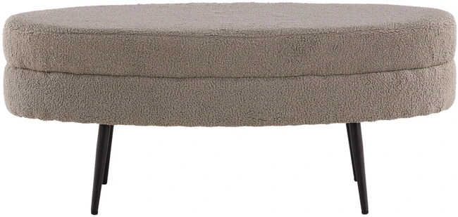 Venture Design Pufas, Otto, 100x40x41 cm, Pilkšva-pilka
