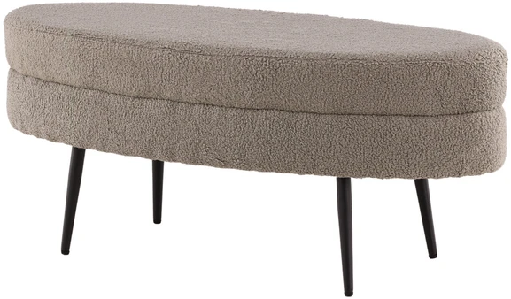 Venture Design Pufas, Otto, 100x40x41 cm, Pilkšva-pilka