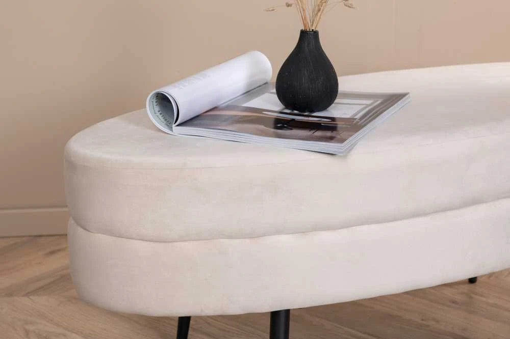 Venture Design Pufas, Otto, 100x40x41 cm, Balta