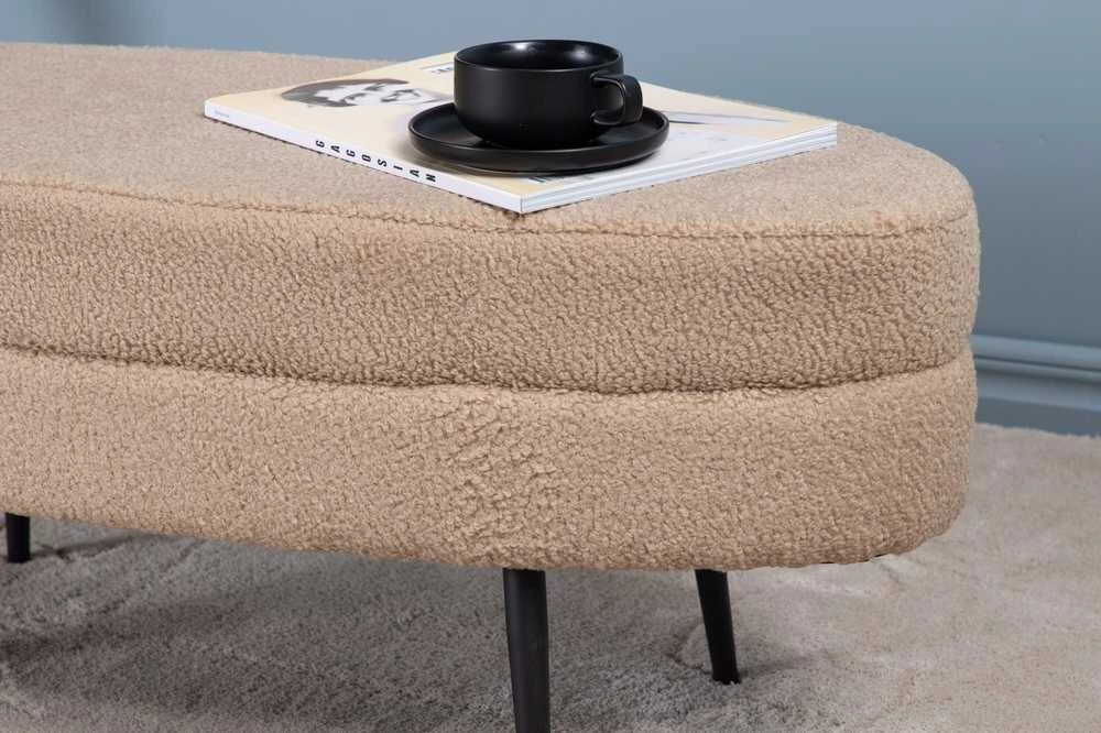 Venture Design Pufas, Otto, 100x40x41 cm, Bežis