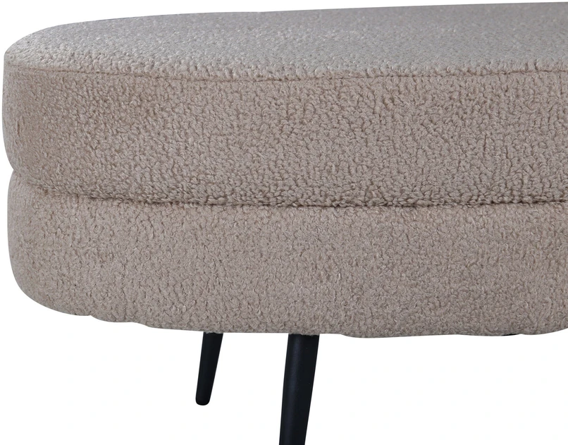 Venture Design Pufas, Otto, 100x40x41 cm, Bėžis