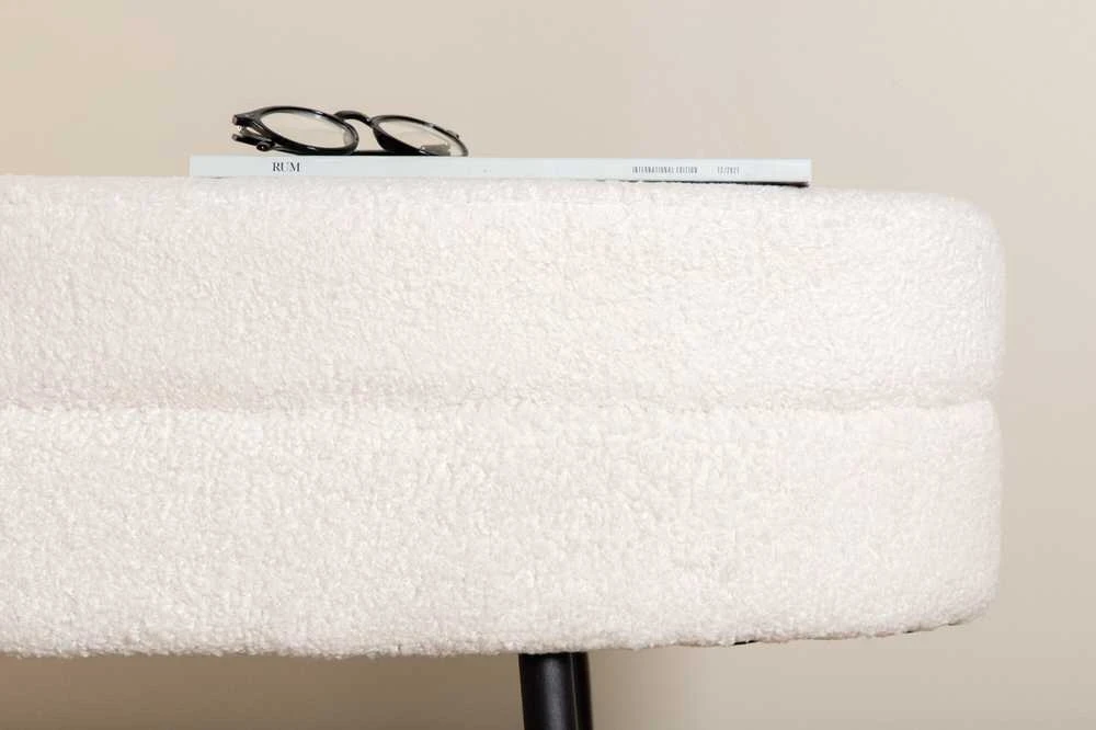 Venture Design Pufas, Otto, 100x40x41 cm, Juoda/Balta
