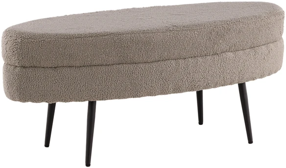Venture Design Pufas, Otto, 100x40x41 cm, Pilkšva-pilka