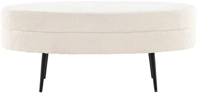 Venture Design Pufas, Otto, 100x40x41 cm, Juoda/Balta