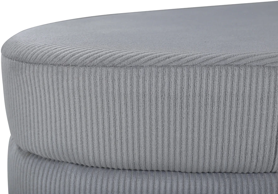 Venture Home Otomanė Otto, juoda/pilka, 100x40x41cm, kordinis velvetas