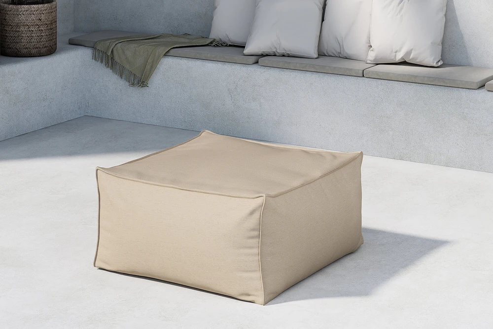 Venture Design Pufas Rambo 85x85x40 cm smėlio spalvos olefinas