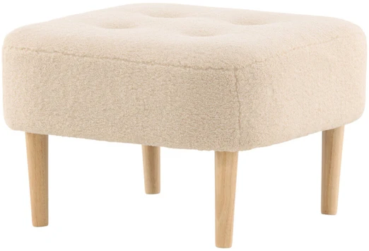 Venture Design Pufas, Salina, 59x59x40 cm, Balta