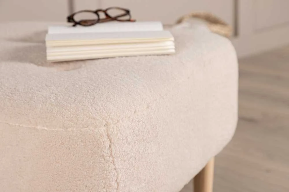 Venture Design Pufas, Salina, 59x59x40 cm, Balta