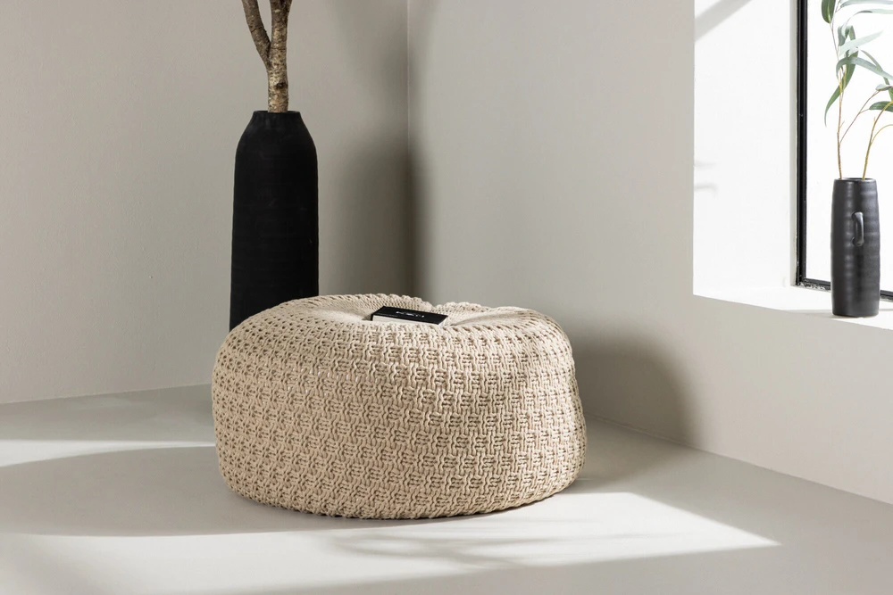 Venture Design Pufas, Sam, ⌀60 cm, Bėžis