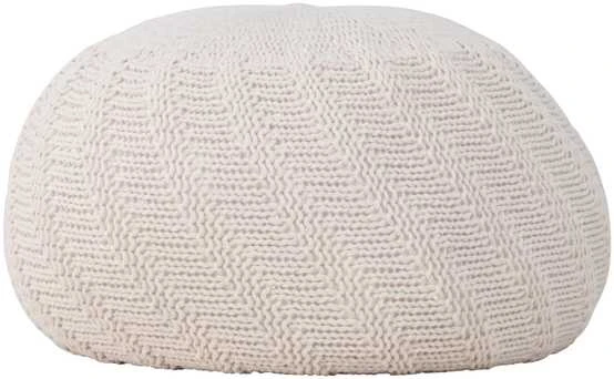 Venture Design Apvalus pufas „Ted“, 45 cm, kreminės spalvos