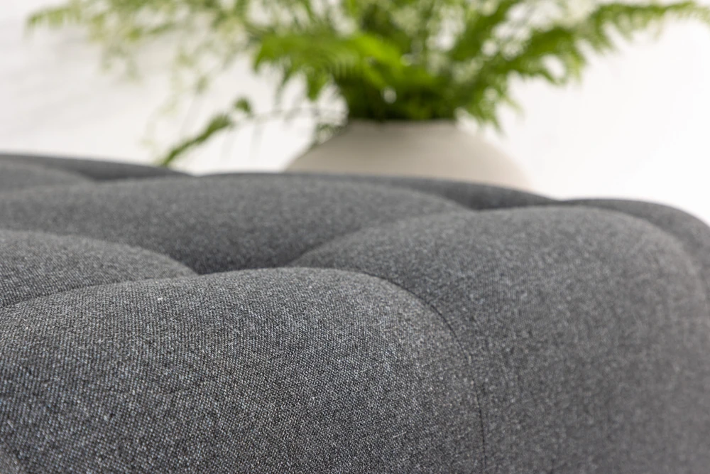 Venture Design Pufas Turin 100x40 cm Tamsiai pilkas audinys