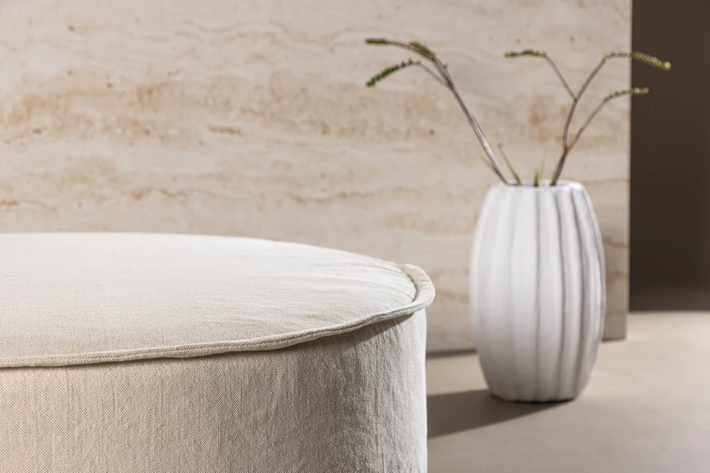 Venture Design Pufas, Vindö, ⌀101 cm, Bėžinis