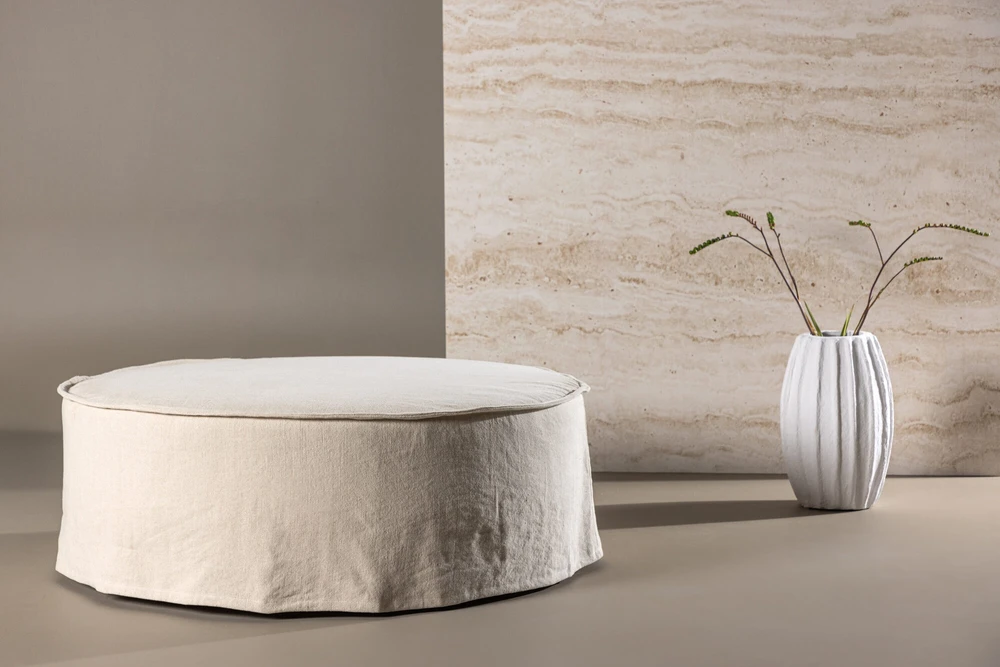 Venture Design Pufas, Vindö, ⌀101 cm, Bėžinis