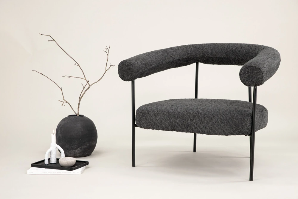 Venture Design Rankinė kėdė, Hökåsen x Josefin Lustig, 81x75.5x88 cm, Tamsiai pilka