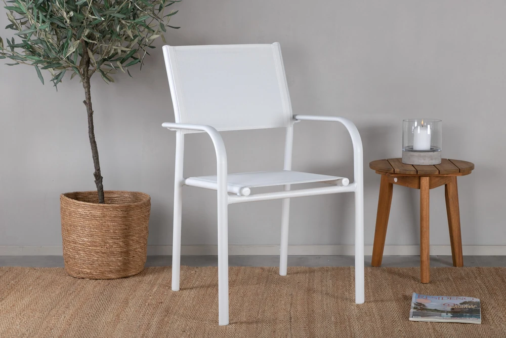 Venture Design Rankinė kėdė, Santorini, 2 vnt., 58x56x88 cm, Balta