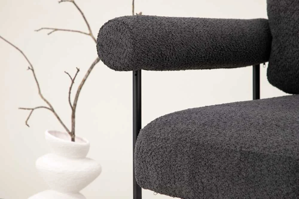 Fotelis Venture Design Rankinė kėdė, Tillberga x Josefin Lustig, 87x83x95 cm, Tamsiai pilka