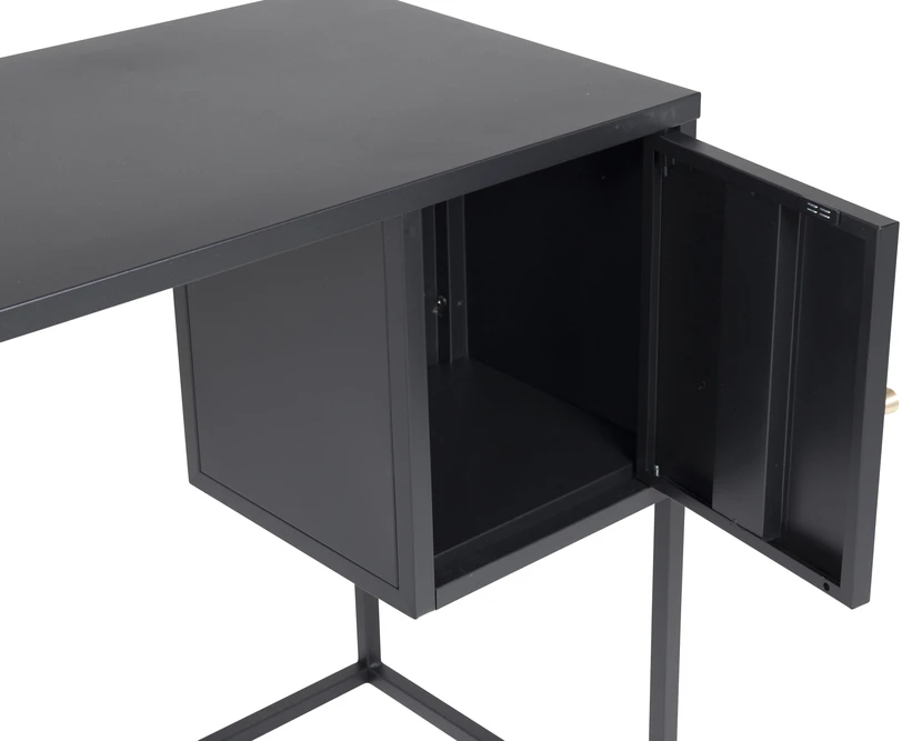 Venture Design Rašomasis stalas 95x45x50 cm Juodas Plienas