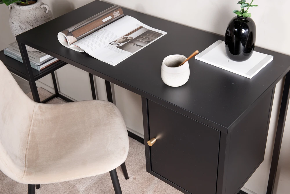 Venture Design Rašomasis stalas 95x45x50 cm Juodas Plienas