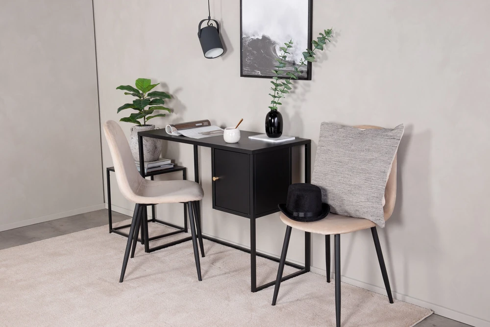 Venture Design Rašomasis stalas 95x45x50 cm Juodas Plienas