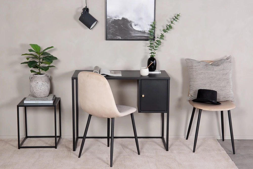 Venture Design Rašomasis stalas 95x45x50 cm Juodas Plienas